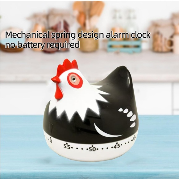 Black and White Decorative Kitchen Timer Lovely - Picture 3 of 9